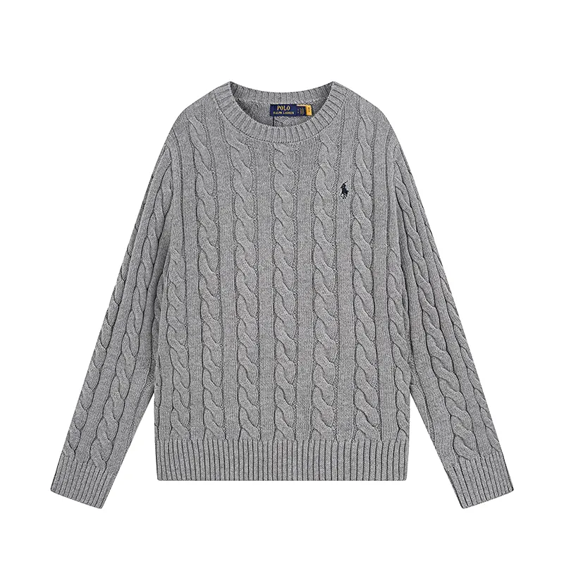 Style No. 2503 P220 Polo Ralph Lauren solid color comfortable thick cable twist knitted sweater Color: cream black navy gray Size: S (recommended within 120) m (recommended within 140) L (recommended within 160) xL (recommended within 180)
